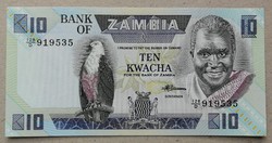 Zambia 10 Kwacha 1986 Unc