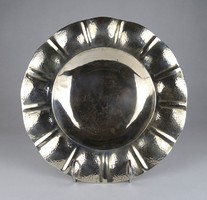 1G291 old beautiful art deco 800 hammered silver offering 500 g