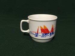 Rare zsolnay porcelain Balaton sailing mug