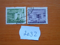 Magyar posta 1952 buildings 2 pcs 203z