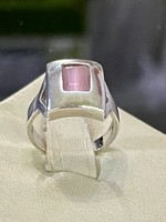 Art-deco Stílusú ezüst gyűrű macskaszem kővel