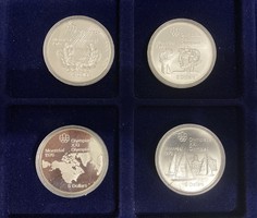 Ezüst Montreali olimpia érmék Canada 5$ (4db)