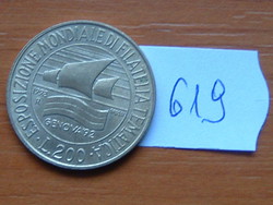 OLASZ 200 LÍRA 1992 (Philathelic and Numismatic Exposition) #619