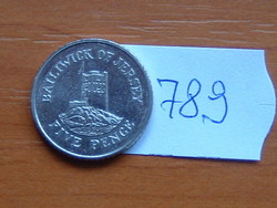 Jersey 5 pence 2002 seymouri tower copper-nickel 18 mm # 789