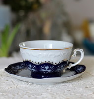 Zsolnay pompadour 2., Tea set, cup + placemat (3)