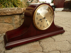 A beautiful, large, marked germann frigyes antique working fireplace clock from around 1920