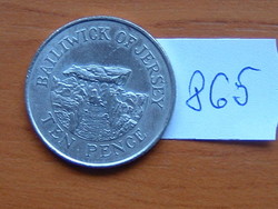 Jersey 10 pence 2002 copper-nickel, 24.5 mm # 865