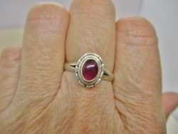 Beautiful silver ring with real amethyst stone