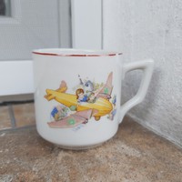 Rare zsolnay iris porcelain cluj-Napoca flying figurine kid mocha mug nostalgia collection piece