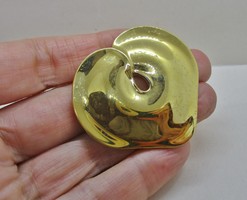 Nice old art deco snail shell brooch gold plated