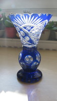 Kék kristály váza (16 cm) [4]