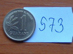 PARAGUAY 1 GUARANI 1993 (F.A.O.) Sárgarézzel bevont acél, 15,03 mm Berlin pénzverde #573
