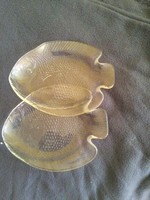Üveg hal alakú üveg tányér 16 cm  párban