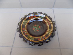 Hódmezővásárhely marked glazed ceramic wall plate 26.5 cm (n)