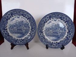 Couple with english churchill porcelain flat plate