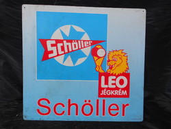 Igazi retro csemege! Schöller Leo jégkrém reklámtábla.