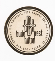 Hotel budapest hilton - suitcase label