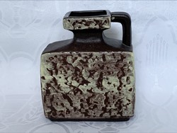 Veb haldensleben ceramic German vase, retro vintage, brown