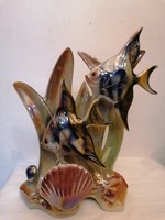 Belga lüsztermázas porcelán halas lámpatest
