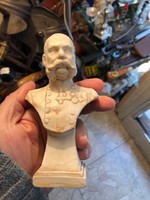 Franz Joseph busts, made of plaster, an old, flawless piece measuring 13 cm.