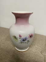 Hollóházi Virágos Porcelán Váza