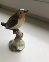 Régi Herendi porcelán madár( vörösbegy)