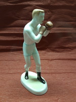 Retro Hollóházi Boxoló figura