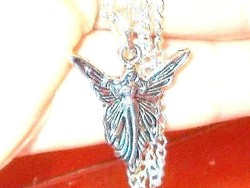 Winged fairy tibetan silver necklace