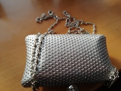 Theatrical silver stoned purse