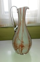 antikoszeres kérésére! Muránói jellegű kancsó, kiöntő, váza, 27 cm, 1,35 kg