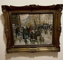 :Berkes Antal (1874-1938): Gesztenye árus,,,, az utcai forgatban ! 012
