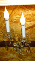 Régi  Mária Terézia kristály 2 ágú  falikar