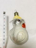 Régi retro üveg karácsonyfadísz kakas