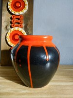 Retro,vintage,iparművész csorgatott váza