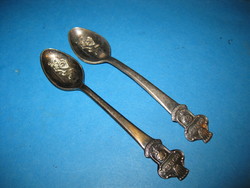 2 pcs !!! Rolex bucherer of switzerland silver plated small spoon mocha spoon