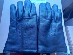Men's vintage leather gloves (artificial) with fur lining