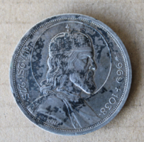 King St. Stephen silver 5 pengő 1938