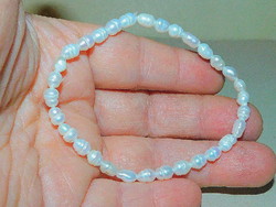 Off-white Japanese small biwa genuine pearl bracelet