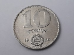 Magyarország 10 Forint 1980 érme - Magyar 10 Ft 1980 pénzérme