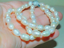 Fine Eyed Japanese Biwa Genuine Pearl Necklace # 2