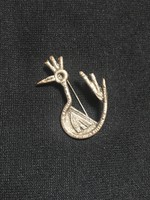 John Percz bronze brooch bird marked 001