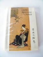 Japán bölcsességek német nyelvű, képekkel illusztrált, merített papíros kis könyv