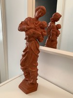 Vali Tóth - mother with her child ceramic statue 40 cm