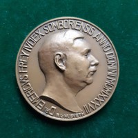 Lajos Husvéth: dr. Imre Frey numismatic bronze medal 1937