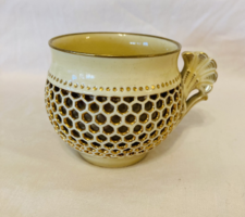 Zsolnay antik méhsejtes mokkás csésze 1890 ből