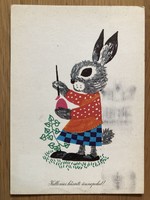 Régi Húsvéti képeslap - Hajnal Gabriella rajz
