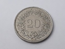 Svájc 20 Rappen 1980 érme - Svájci 20 Rappen 1980 külföldi pénzérme