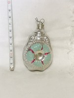 Old retro glass Christmas tree decoration with water bottle