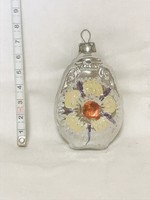 Old retro glass Christmas tree decoration with water bottle