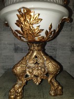 Rarity! Porcelain vase with bronze base